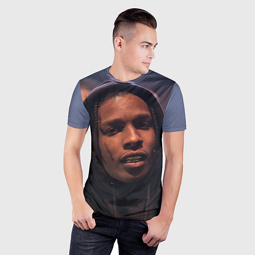 Мужская спорт-футболка ASAP Rocky: Black Hip-Hop / 3D-принт – фото 3
