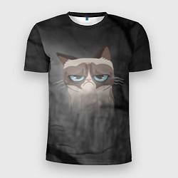 Футболка спортивная мужская Grumpy Cat, цвет: 3D-принт