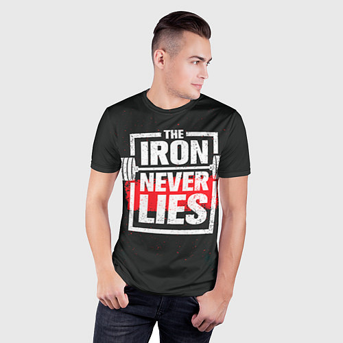 Мужская спорт-футболка The iron never lies / 3D-принт – фото 3