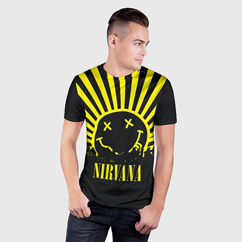 Мужская спорт-футболка Nirvana / 3D-принт – фото 3