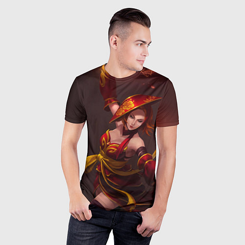 Мужская спорт-футболка Lina: Dragon Fire / 3D-принт – фото 3
