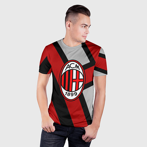 Мужская спорт-футболка Milan FC 1899 / 3D-принт – фото 3