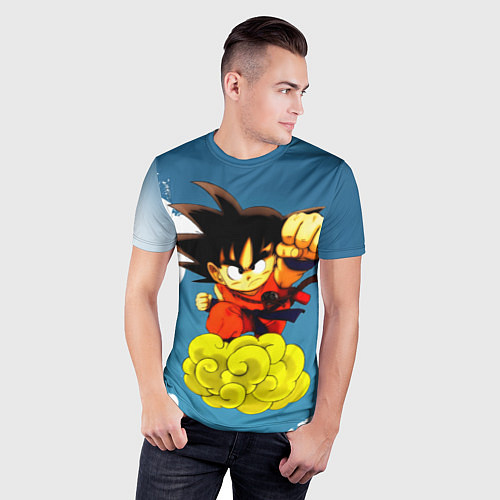 Мужская спорт-футболка Small Goku / 3D-принт – фото 3