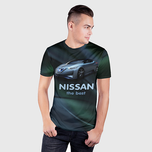 Мужская спорт-футболка Nissan the best / 3D-принт – фото 3