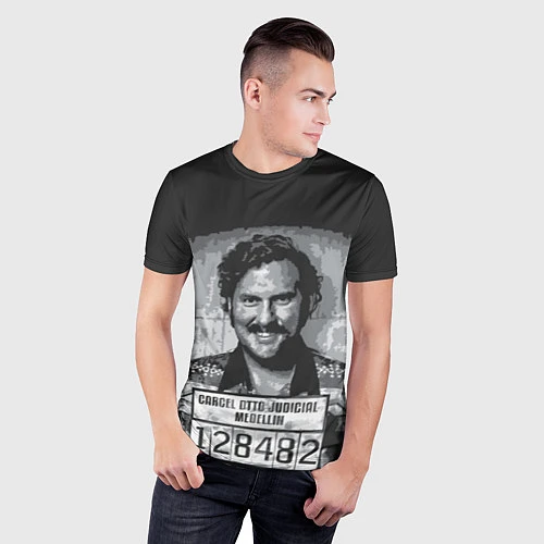 Мужская спорт-футболка Pablo Escobar: Smile / 3D-принт – фото 3