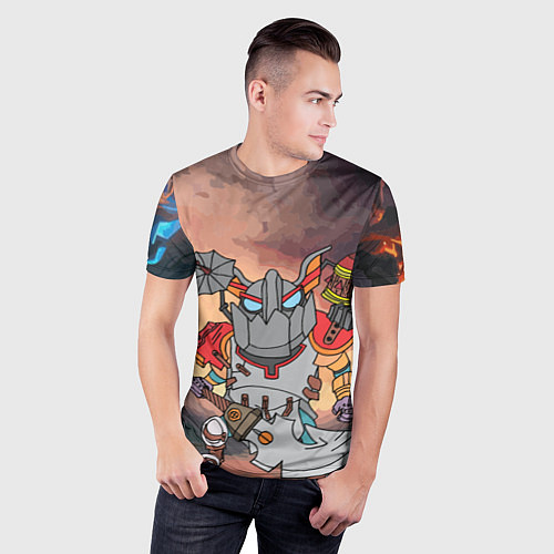 Мужская спорт-футболка Фан Клокверк из Доты / 3D-принт – фото 3