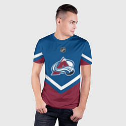 Футболка спортивная мужская NHL: Colorado Avalanche, цвет: 3D-принт — фото 2