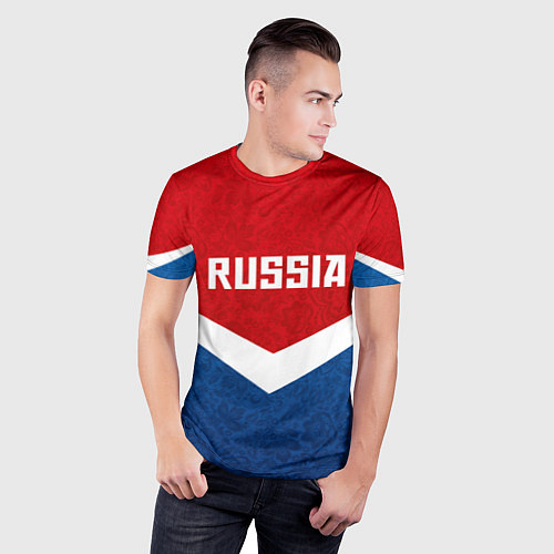 Мужская спорт-футболка Russia Team / 3D-принт – фото 3