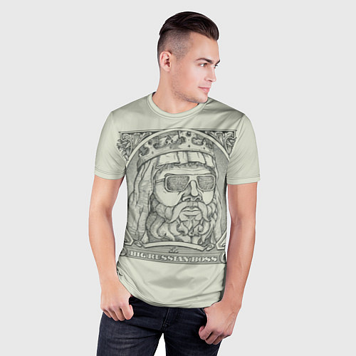 Мужская спорт-футболка Big Russian Boss / 3D-принт – фото 3