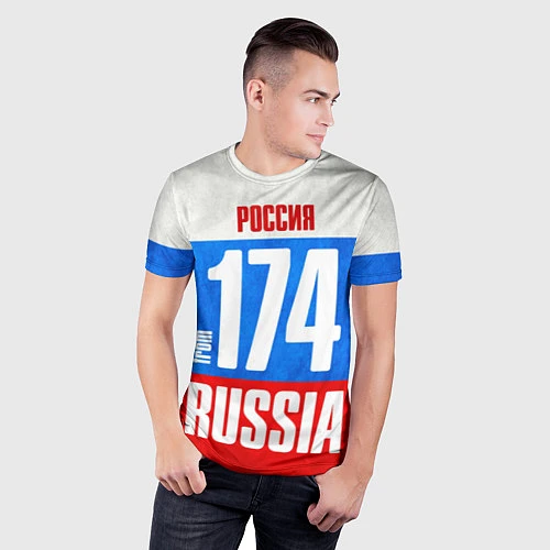Мужская спорт-футболка Russia: from 174 / 3D-принт – фото 3