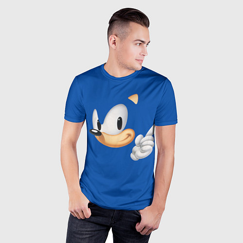 Мужская спорт-футболка Соник / 3D-принт – фото 3