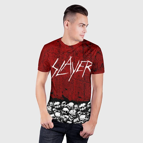 Мужская спорт-футболка Slayer Red / 3D-принт – фото 3