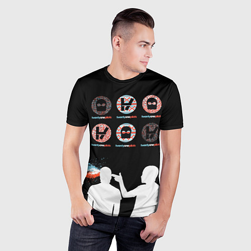 Мужская спорт-футболка Twenty one pilots / 3D-принт – фото 3