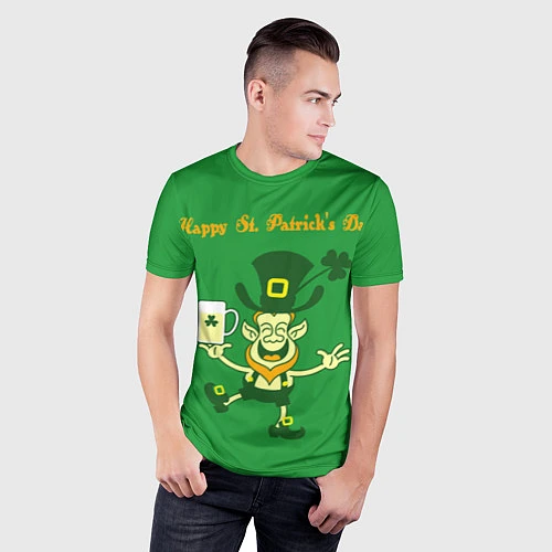 Мужская спорт-футболка Ирландия / 3D-принт – фото 3