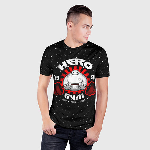 Мужская спорт-футболка Hero Gym / 3D-принт – фото 3