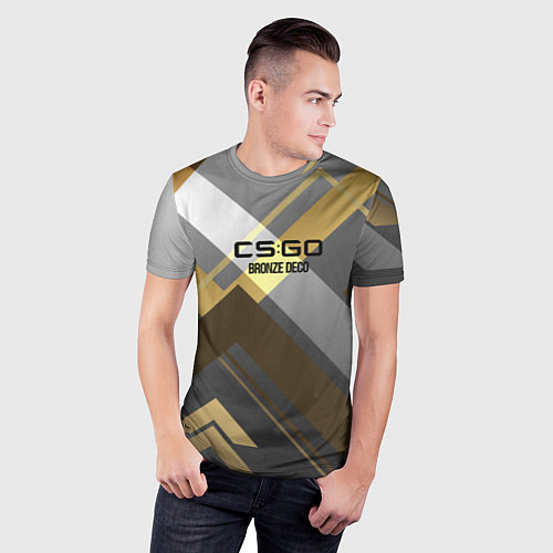 Мужская спорт-футболка Cs:go - Bronze Deco Бронзовая декорация 2022 / 3D-принт – фото 3