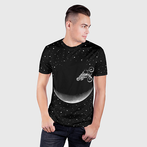 Мужская спорт-футболка Астронавт байкер / 3D-принт – фото 3
