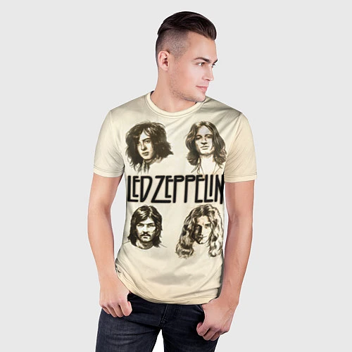 Мужская спорт-футболка Led Zeppelin Guys / 3D-принт – фото 3