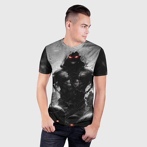Мужская спорт-футболка Disturbed: Demon Rage / 3D-принт – фото 3
