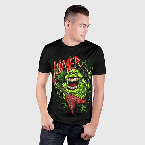 Мужская спорт-футболка Slayer Slimer / 3D-принт – фото 3
