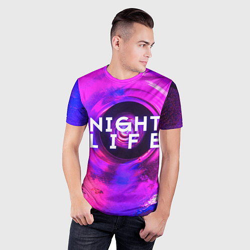 Мужская спорт-футболка Night life / 3D-принт – фото 3