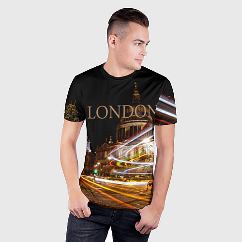 Мужская спорт-футболка Улицы Лондона / 3D-принт – фото 3