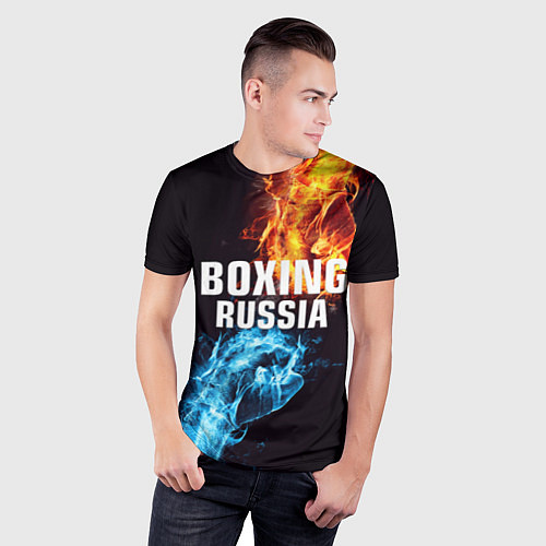 Мужская спорт-футболка Boxing Russia / 3D-принт – фото 3
