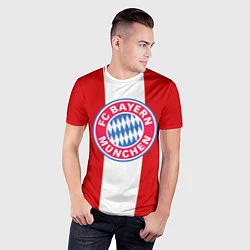 Футболка спортивная мужская Bayern FC: Red line, цвет: 3D-принт — фото 2