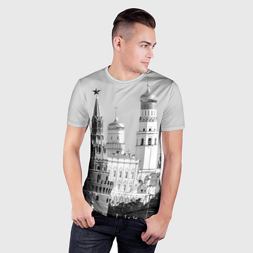 Мужская спорт-футболка Москва: Кремль / 3D-принт – фото 3