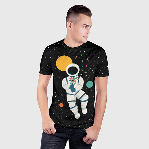Мужская спорт-футболка Космический романтик / 3D-принт – фото 3