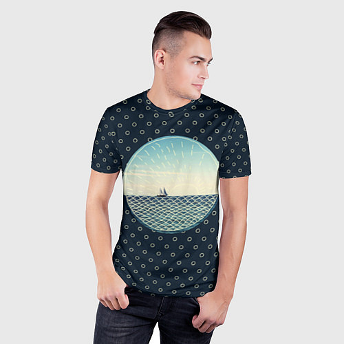 Мужская спорт-футболка Морское настроение / 3D-принт – фото 3