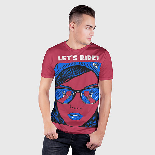 Мужская спорт-футболка Let's Ride / 3D-принт – фото 3