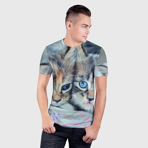 Мужская спорт-футболка Котята / 3D-принт – фото 3