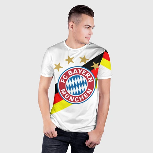 Мужская спорт-футболка FC Bayern: Germany / 3D-принт – фото 3