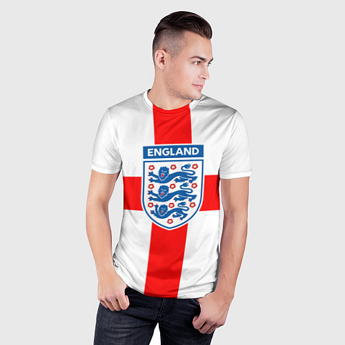 Мужская спорт-футболка Сборная Англии / 3D-принт – фото 3