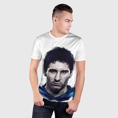 Мужская спорт-футболка Лионель Месси / 3D-принт – фото 3