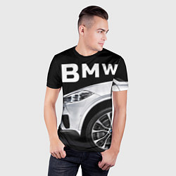 Футболка спортивная мужская BMW: White Style, цвет: 3D-принт — фото 2