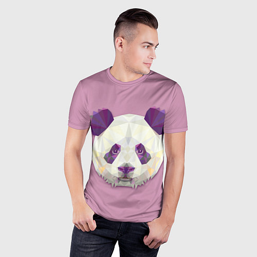 Мужская спорт-футболка Геометрическая панда / 3D-принт – фото 3