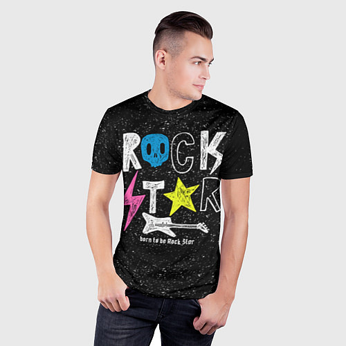 Мужская спорт-футболка Rock Star / 3D-принт – фото 3