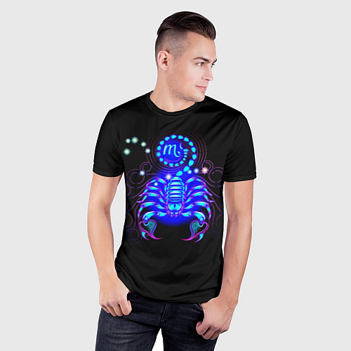 Мужская спорт-футболка Космический Скорпион / 3D-принт – фото 3