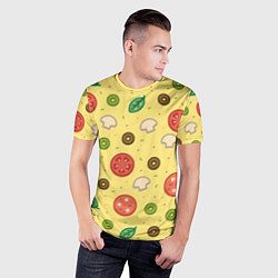 Футболка спортивная мужская Pizza, цвет: 3D-принт — фото 2