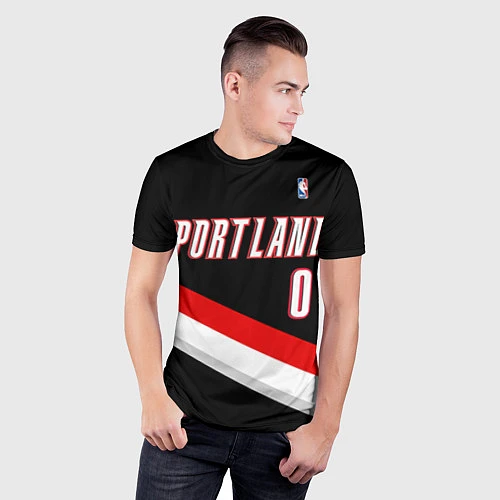 Мужская спорт-футболка Portland Trail Blazers 0 / 3D-принт – фото 3