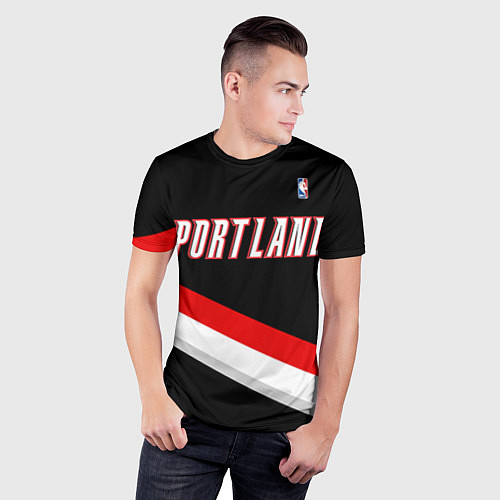 Мужская спорт-футболка Portland Trail Blazers / 3D-принт – фото 3