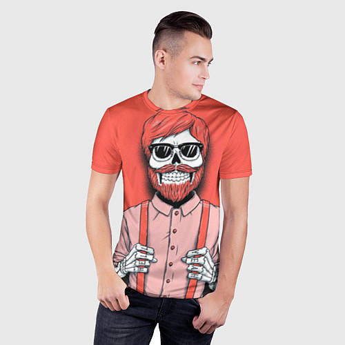 Мужская спорт-футболка Skeleton / 3D-принт – фото 3