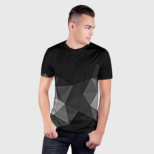 Мужская спорт-футболка Abstract gray / 3D-принт – фото 3