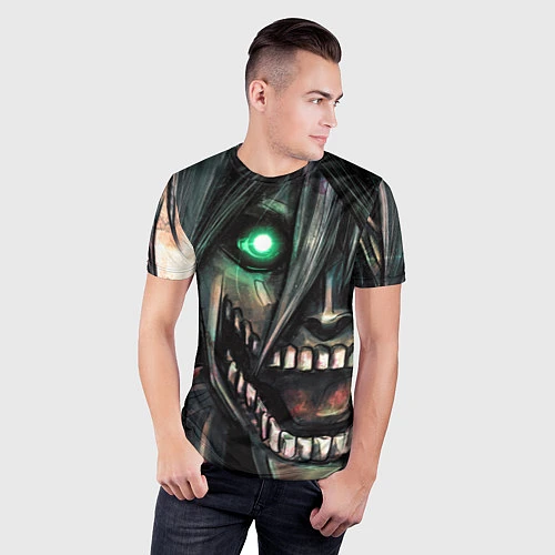 Мужская спорт-футболка Атака Титанов / 3D-принт – фото 3