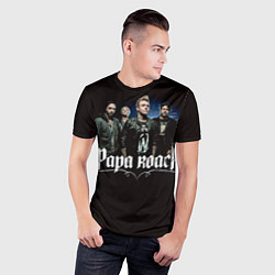 Футболка спортивная мужская Paparoach: Black style, цвет: 3D-принт — фото 2