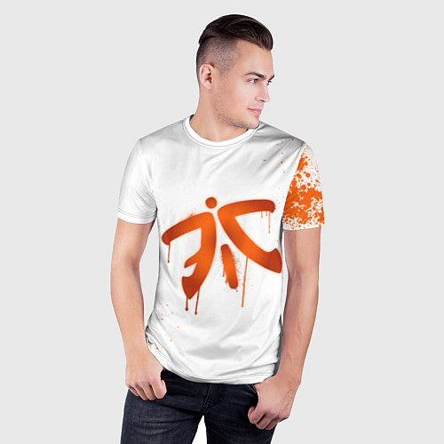 Мужская спорт-футболка Fnatic: White collection / 3D-принт – фото 3