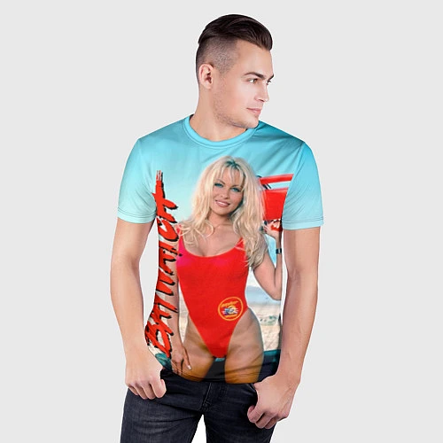 Мужская спорт-футболка Baywatch: Pamela Anderson / 3D-принт – фото 3