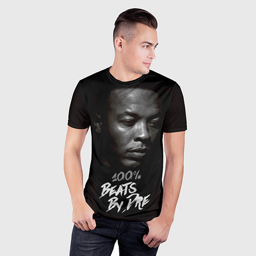 Мужская спорт-футболка Dr. Dre: 100% Beats / 3D-принт – фото 3